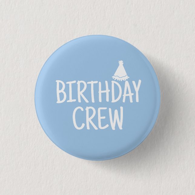 Badge Rond 2,50 Cm Équipe d'anniversaire (Devant)