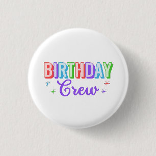 Badge Rond 2,50 Cm Équipe d'anniversaire