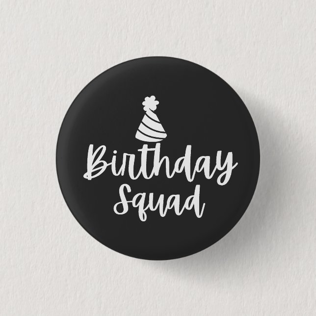 Badge Rond 2,50 Cm Équipe d'anniversaire (Devant)