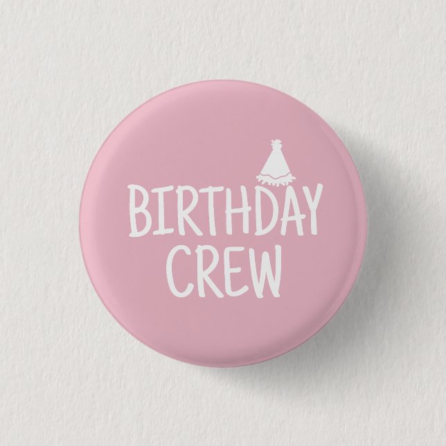 Badge Rond 2,50 Cm Équipe d'anniversaire (Devant)