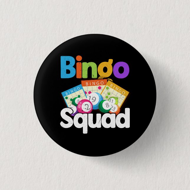 Badge Rond 2,50 Cm Équipe de Bingo L'équipe gagnante sur votre jeu de (Devant)