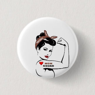 Badge Rond 2,50 Cm Équipe de maman de football