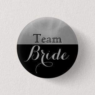 Badge Rond 2,50 Cm Équipe de Mariage gris et noir