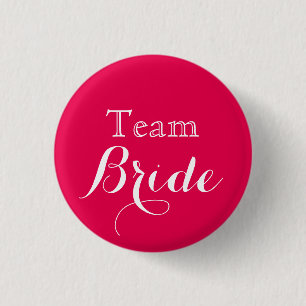 Badge Rond 2,50 Cm Équipe de Mariage rose blanc