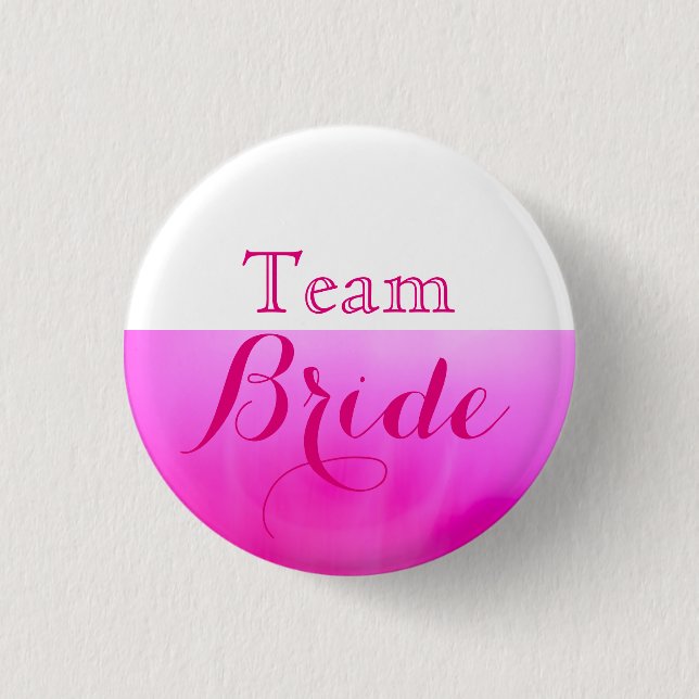 Badge Rond 2,50 Cm Équipe de Mariage rose et blanc (Devant)