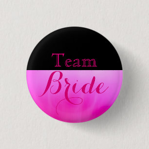 Badge Rond 2,50 Cm Équipe de Mariage rose et noir