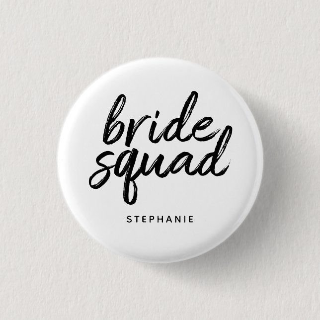 Badge Rond 2,50 Cm Équipe de mariée minimale personnalisée (Devant)