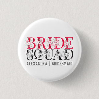 Badge Rond 2,50 Cm Équipe de mariées | Pink Bachelorte Party Bridesma