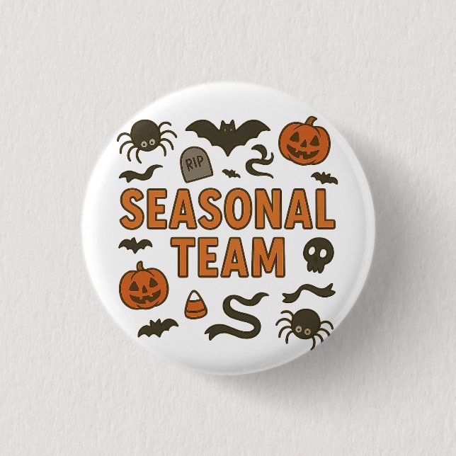 Badge Rond 2,50 Cm Équipe de saison Halloween (Devant)
