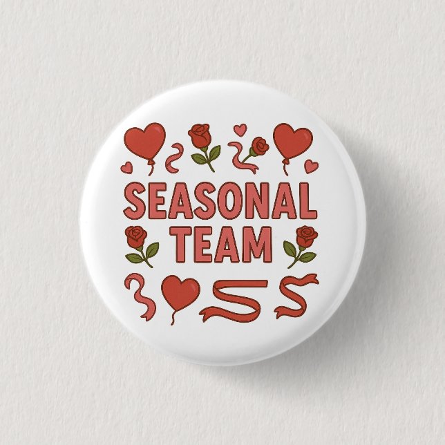 Badge Rond 2,50 Cm Équipe de saison Saint-Valentin (Devant)