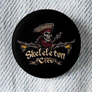 Badge Rond 2,50 Cm Équipe de squelette