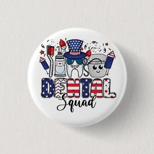 Badge Rond 2,50 Cm Équipe dentaire Mignonne hygiéniste dentaire 14 ju