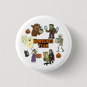 Badge Rond 2,50 Cm Équipe d'Halloween