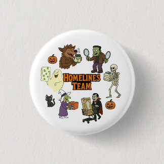 Badge Rond 2,50 Cm Équipe d'Halloween