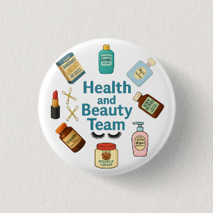 Badge Rond 2,50 Cm Équipe Santé et Beauté