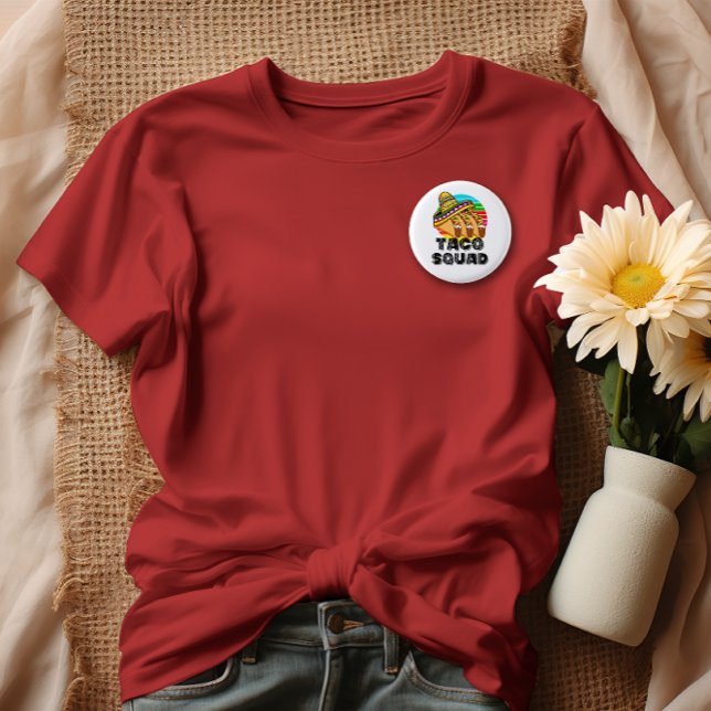 Badge Rond 2,50 Cm Équipe Taco, Cinco de Mayo (Taco Squad Button)