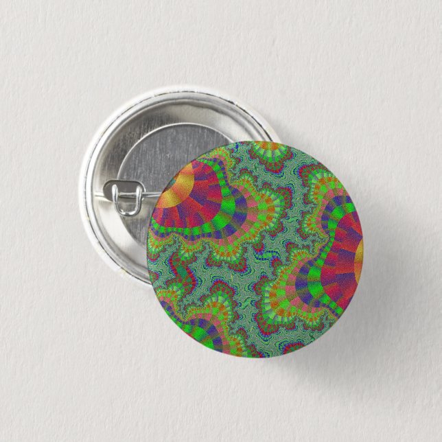 Badge Rond 2,50 Cm Équipement Rainbow vert (Devant & derrière)