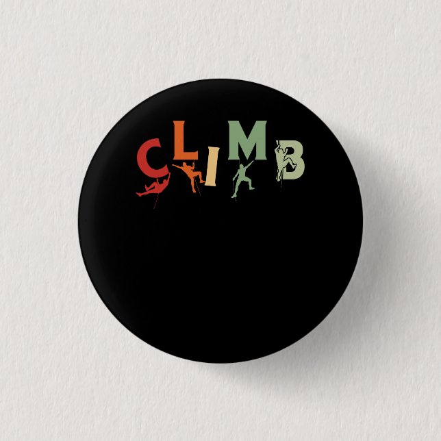 Badge Rond 2,50 Cm Escalade Bouldering Rock Climber Escalade Extrême (Devant)