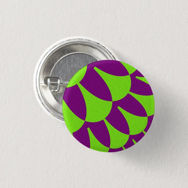 Badge Rond 2,50 Cm Escales vertes et violettes (Devant & derrière)