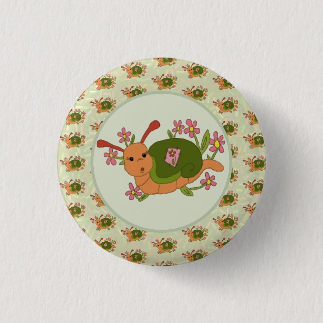 Badge Rond 2,50 Cm Escargot (Devant)