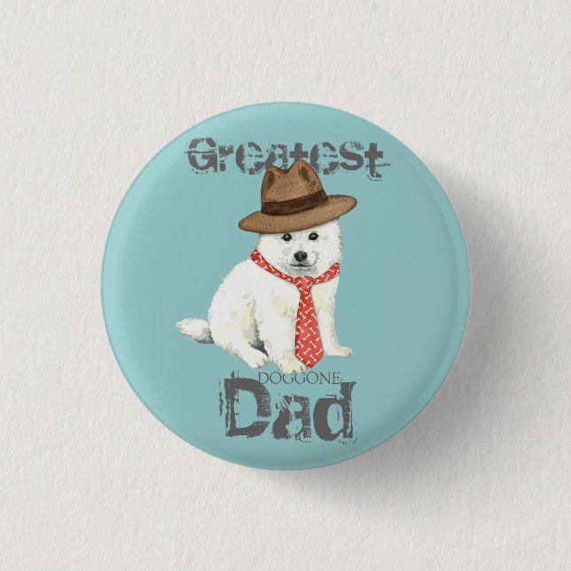 Badge Rond 2,50 Cm Eskie Papa (Devant)