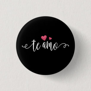 Badge Rond 2,50 Cm Espagnol Te Amo I Love You Valentine Bouton de la