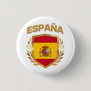 Badge Rond 2,50 Cm Espana Espagne - Bouclier Drapeau