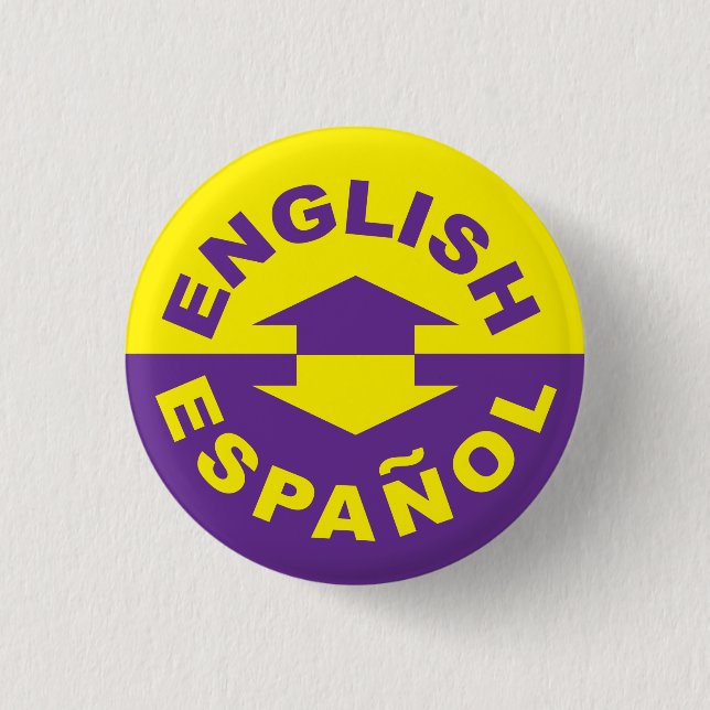 Badge Rond 2,50 Cm Español anglais - Je parle espagnol (Devant)