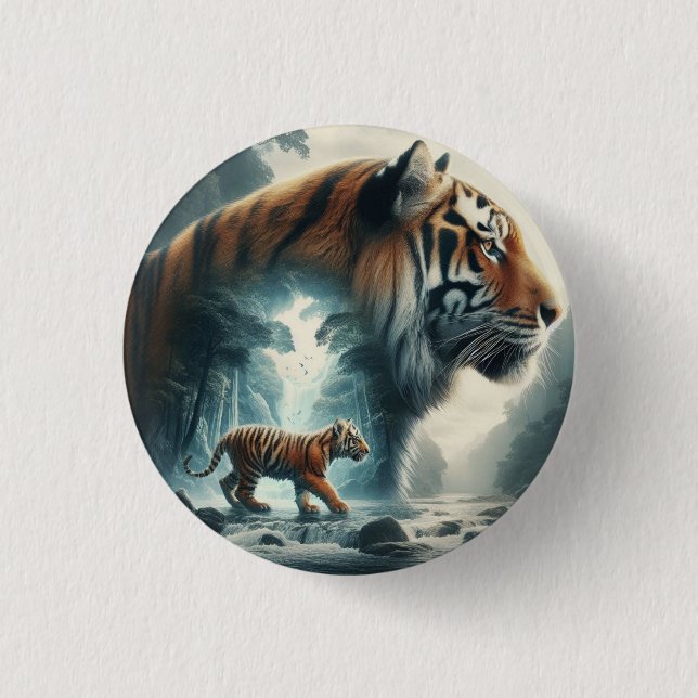 Badge Rond 2,50 Cm Esprit de la Jungle (Devant)
