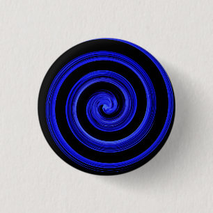 Badge Rond 2,50 Cm Esprit noir et bleu