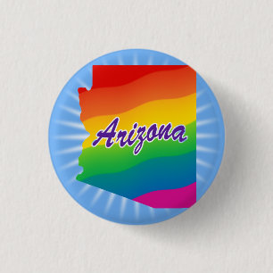 Badge Rond 2,50 Cm État arc-en-ciel de l'Arizona