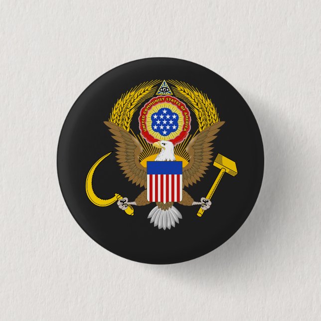 Badge Rond 2,50 Cm États-Unis d'Amérique (Devant)