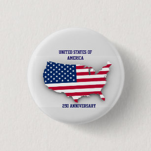 Badge Rond 2,50 Cm États-Unis d'Amérique 250e Anniversaire