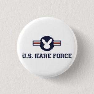 Badge Rond 2,50 Cm États-Unis Hare Air Force Bunny