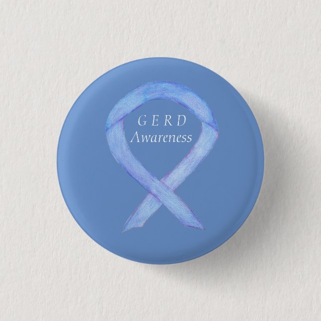 Badge Rond 2,50 Cm Étendue de sensibilisation GERD Énervent Ruban per (Devant)