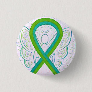 Badge Rond 2,50 Cm Étiquette à bouton Angel de la chaux et de la cons