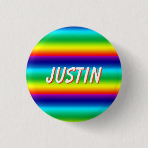 Badge Rond 2,50 Cm Étiquette de nom personnalisée PRIDE aux couleurs