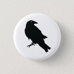 Badge Rond 2,50 Cm Étiquette mystique du corbeau : Embrassez l'élégan