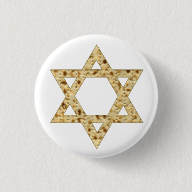 Badge Rond 2,50 Cm Étoile de David de Matzoh (Devant)