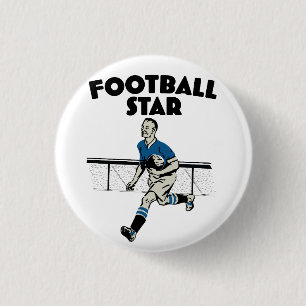 Badge Rond 2,50 Cm Étoile de football
