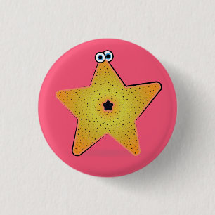 Badge Rond 2,50 Cm Étoile de mer de dessin animé