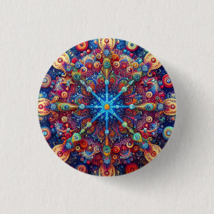 BADGE ROND 2,50 CM ÉTOILE DE NOËL