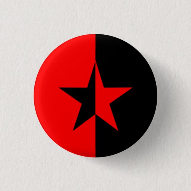 Badge Rond 2,50 Cm Étoile de rouge/noir (Devant)