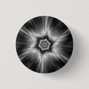 Badge Rond 2,50 Cm Étoile noire et blanche