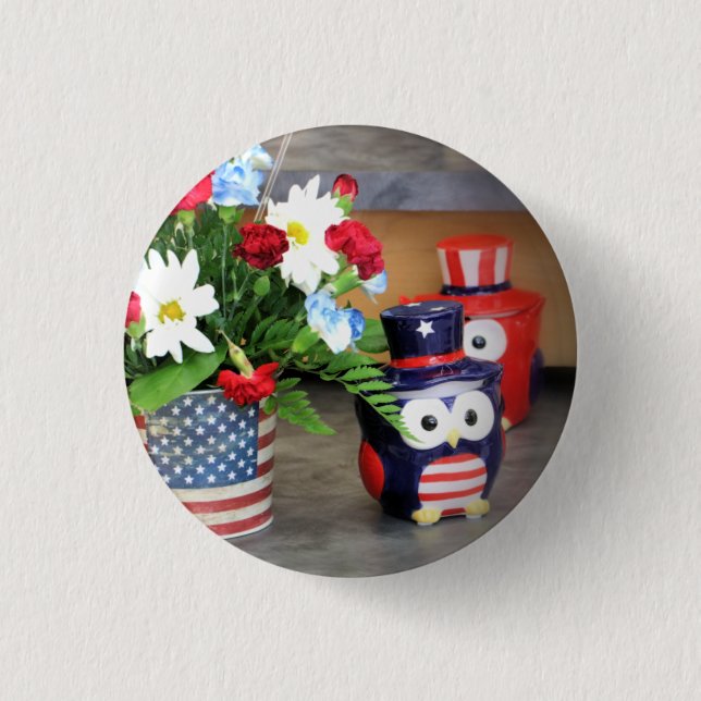 Badge Rond 2,50 Cm Étoile tourbée (Devant)