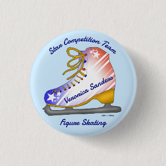 Badge Rond 2,50 Cm Étoiles de patinage artistique et bandes