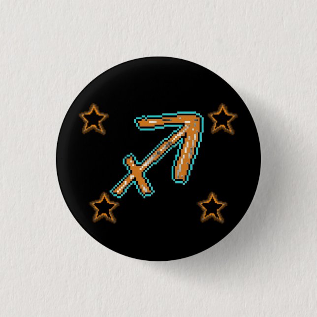 Badge Rond 2,50 Cm Étoiles SAGITTARIUS (Devant)