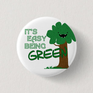 Badge Rond 2,50 Cm Être facile bouton vert
