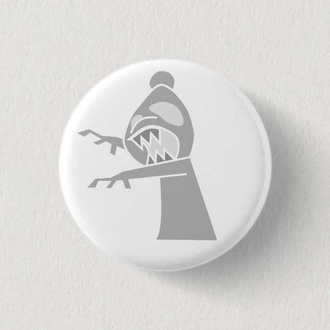 Badge Rond 2,50 Cm Évêque blanc Button de zombi (Devant)