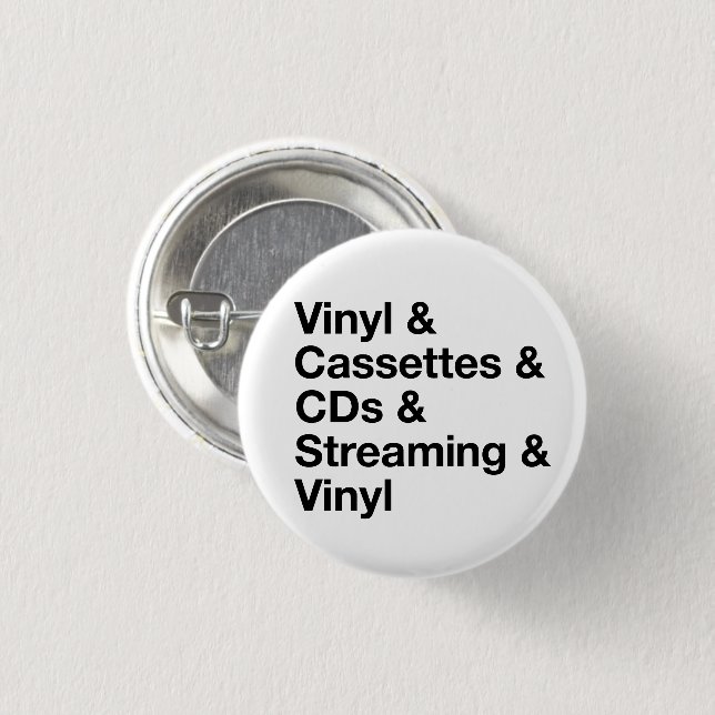 Badge Rond 2,50 Cm Évolution du bouton de musique (Devant & derrière)
